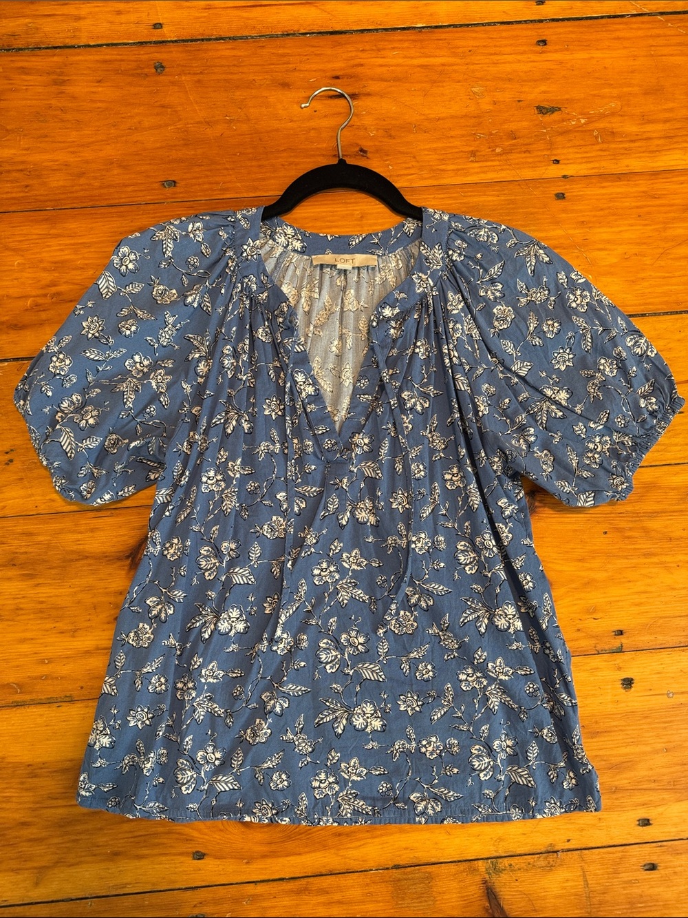 Loft Floral Peasant Top XS